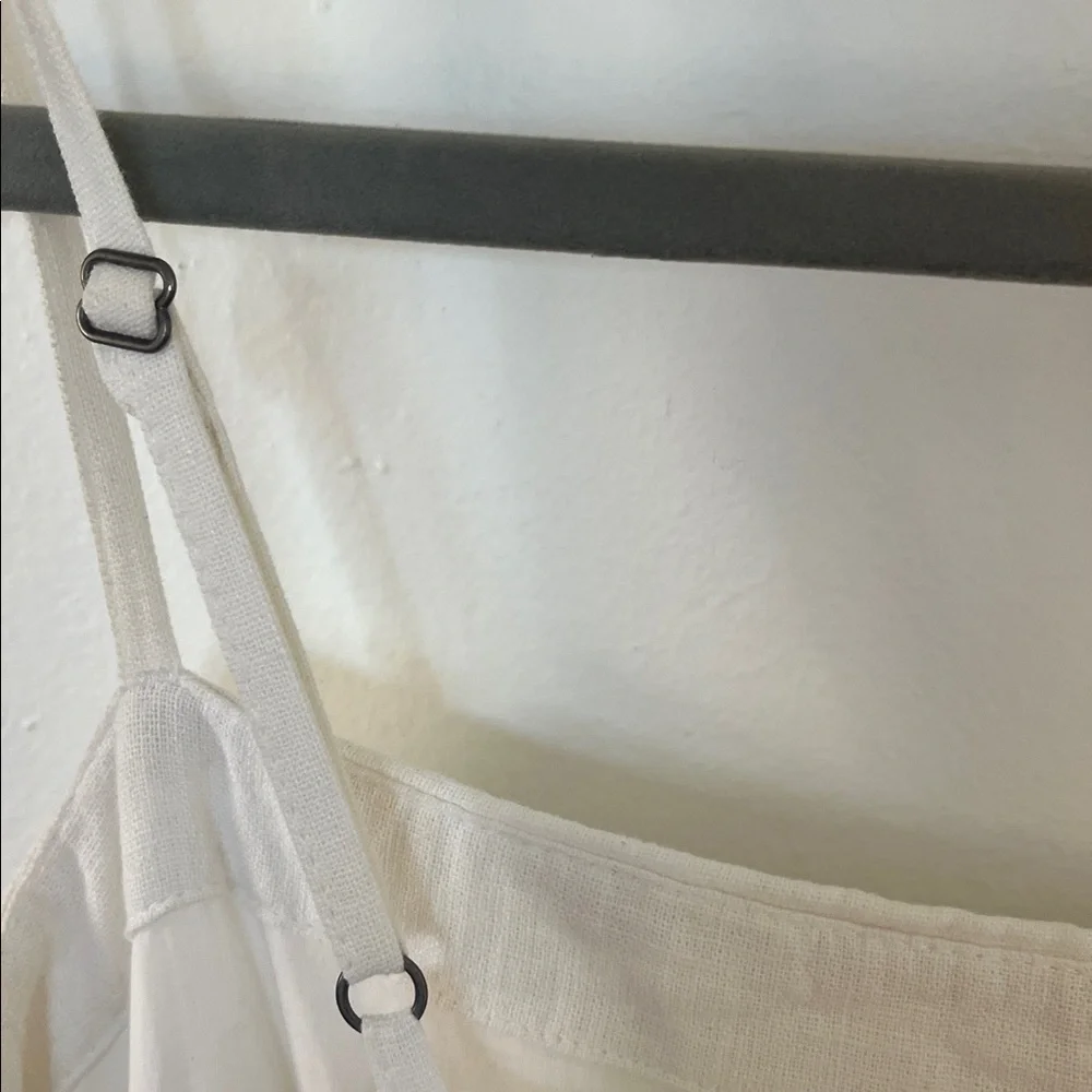 Abercrombie & Fitch White Linen Midi Dress